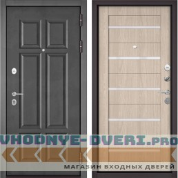 Дверь Бульдорс MASS 90 Бетон темный 9S-109 / Ясень ривьера Айс CR3 (наружная)